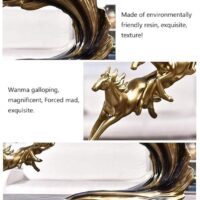 Six Galloping Horses Statue Decor - Image 2